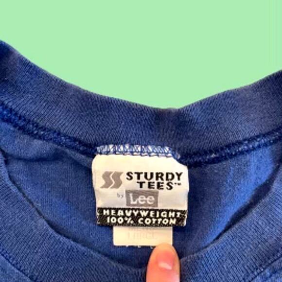 Blue Vintage Sturdy Tee By Lee Size L - Picture 4 of 4